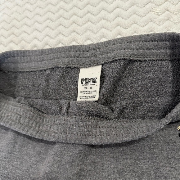 Pink, Victoria’s Secret, bling cheetah/leopard hoodie/jogger set. Used. XS - Picture 6 of 7